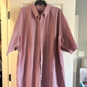 Classic Red Striped Men's Button Down Shirt